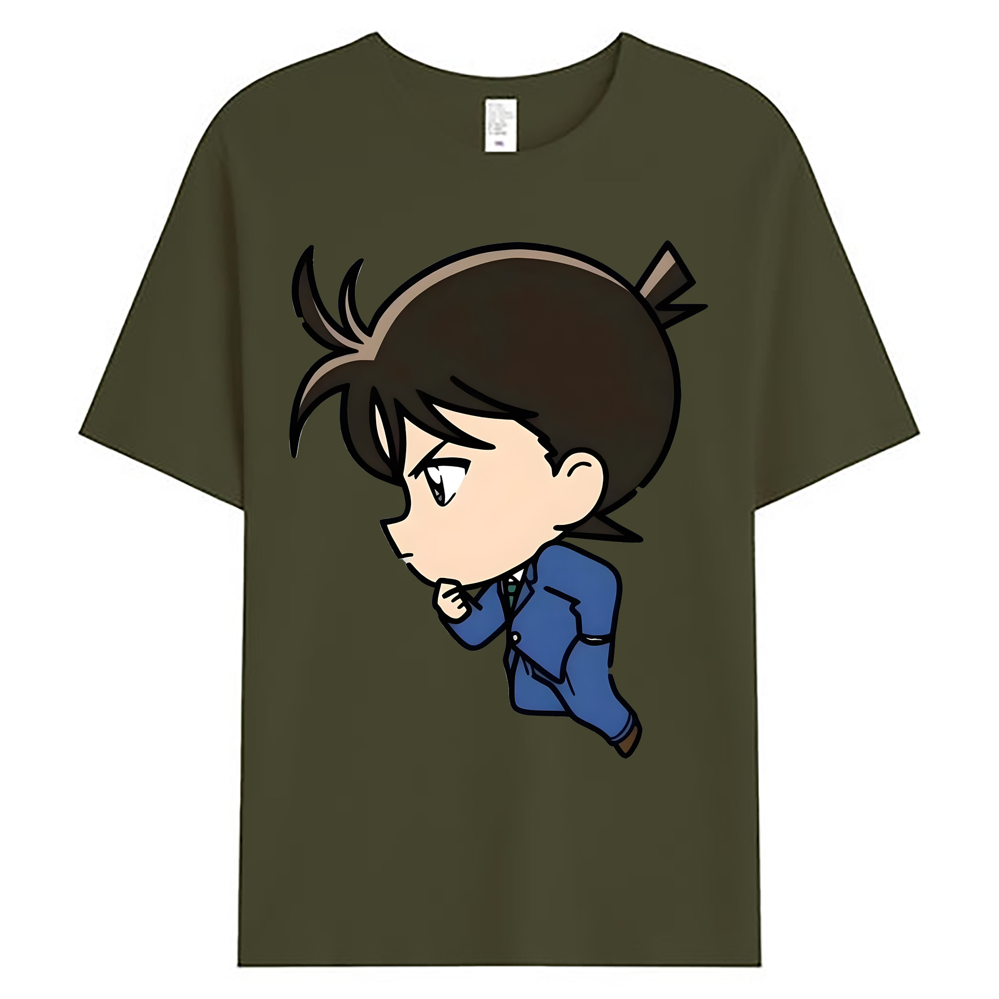 （画像用） 名探偵コナン 江戸川 コナン Detective Conan Conan Edogawa 綿100％ メンズ半袖Tシャツ｜肌触りやわらか＆通気性